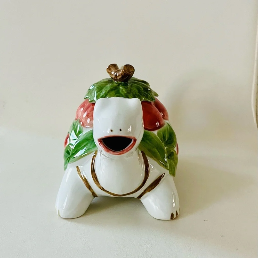 Turtle shaped ceramic Andrea By Sadek tea pot